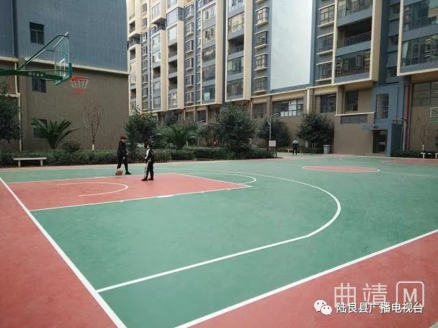 pg麻将胡了同乐街道首块硅PU篮球场在龙园小区建成正式投入使用